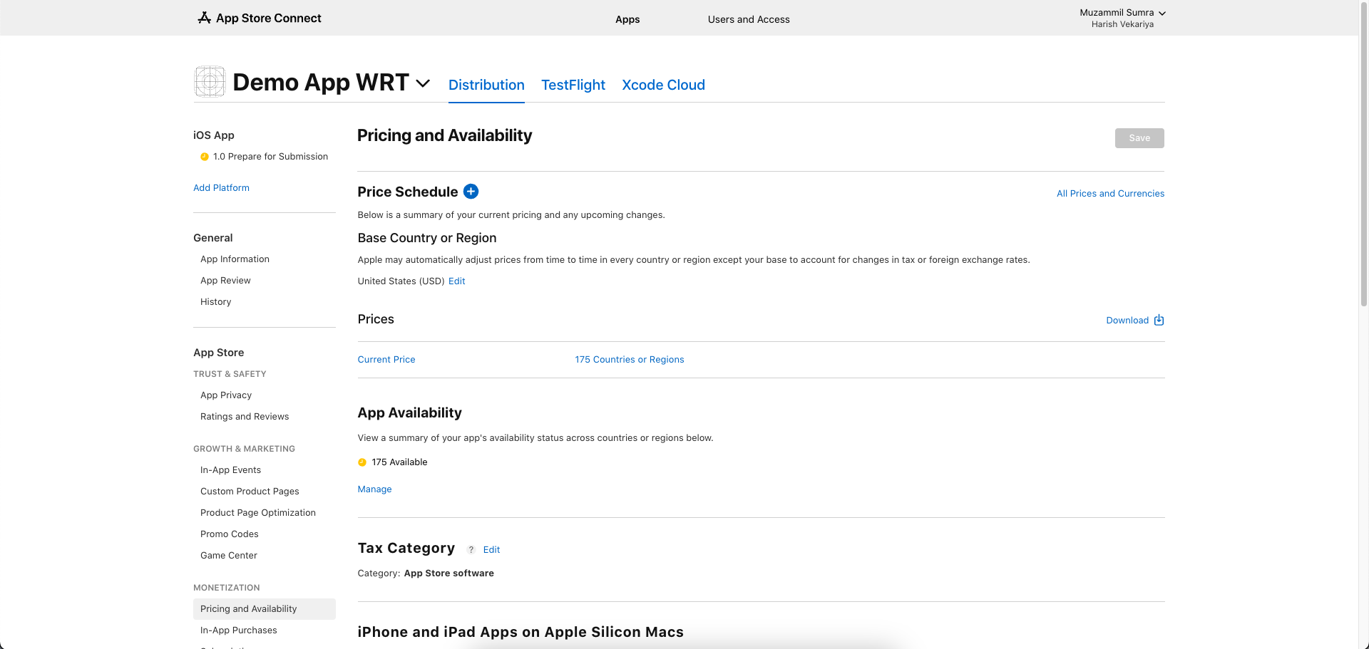 App Store Connect Setup