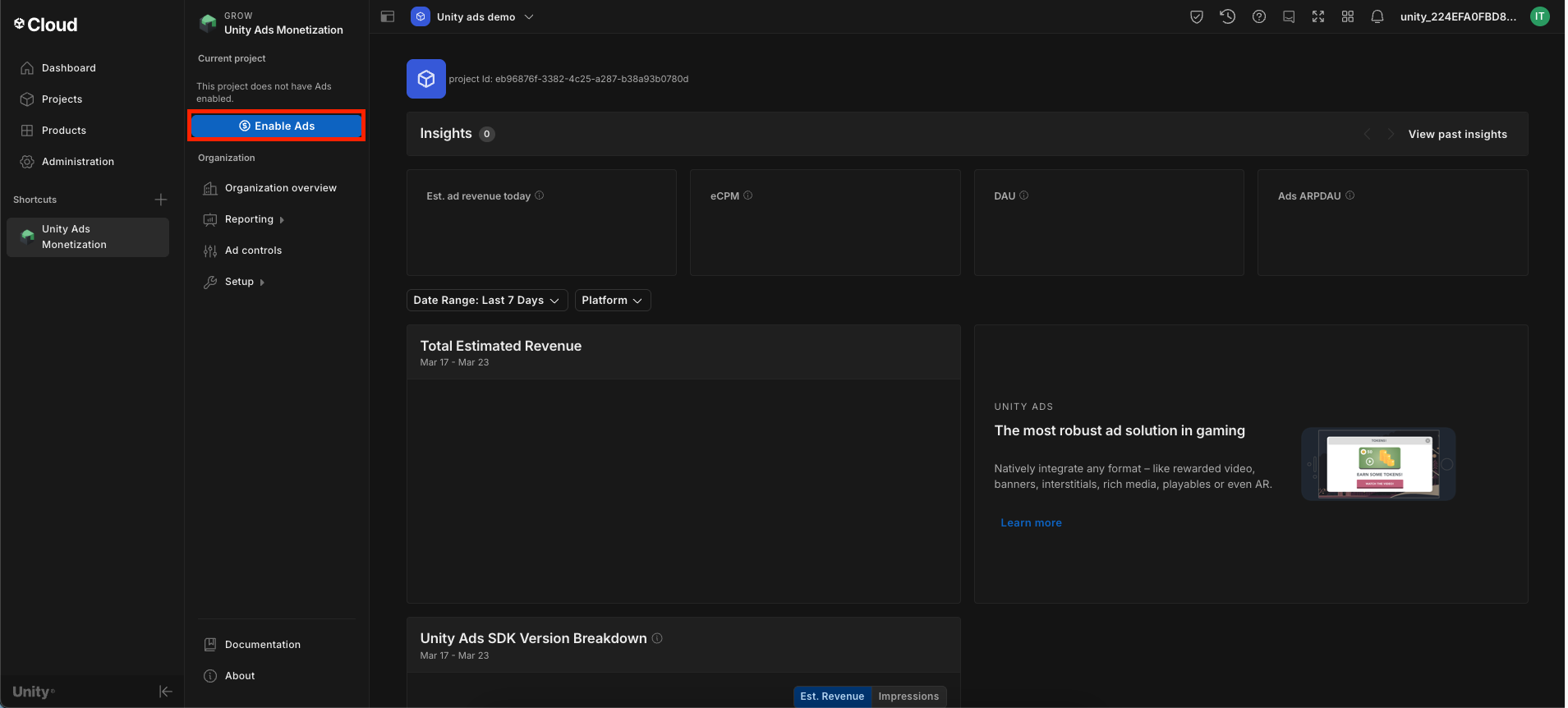 Enable Ads