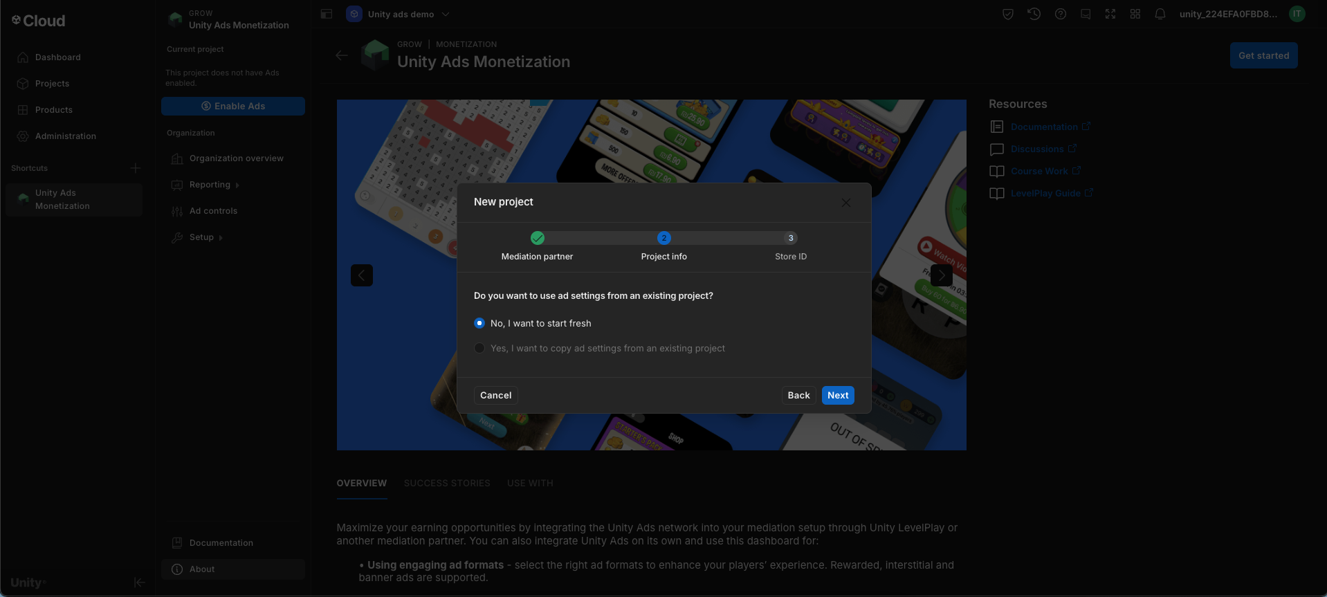Copy Ad Settings