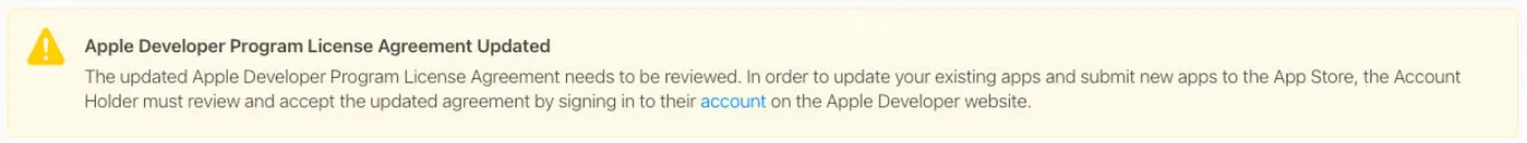 App Store Warning