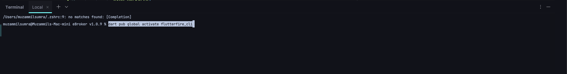 Firebase Command Run