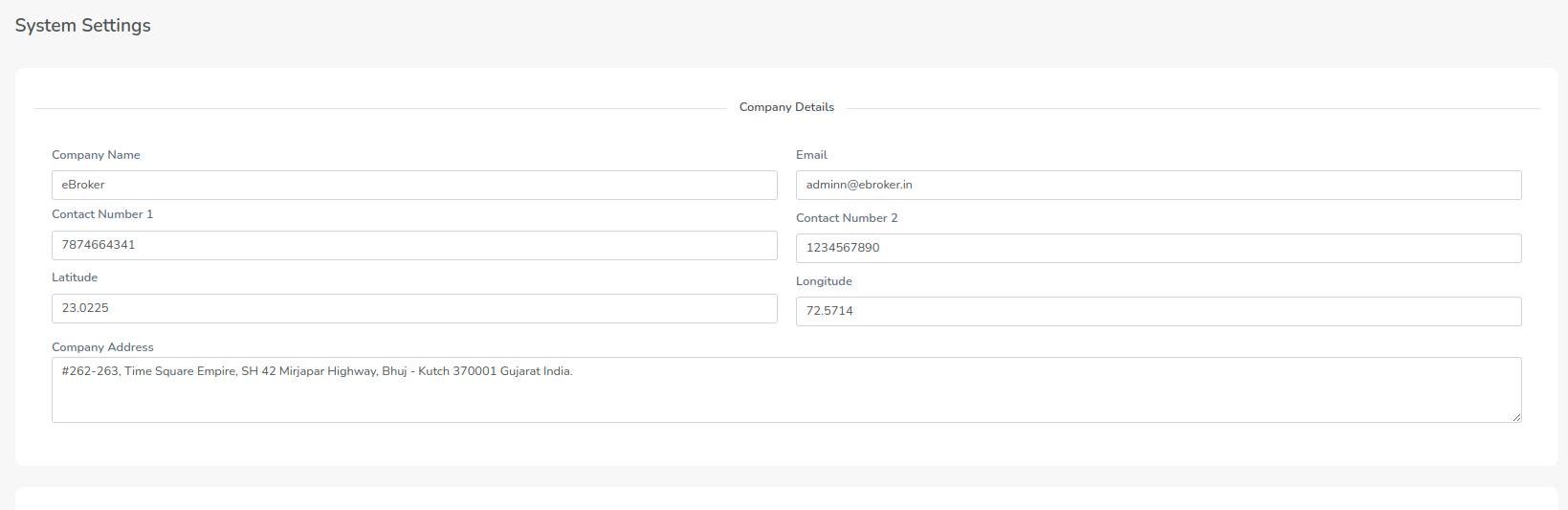 Company Details