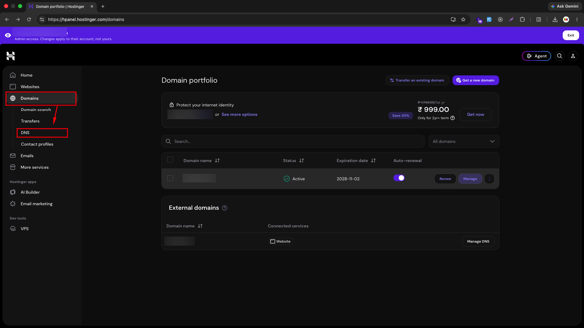 Open DNS / Nameservers page