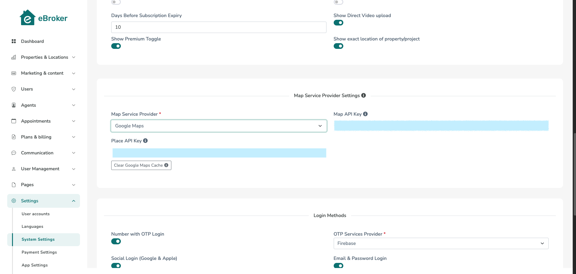 Place API Panel