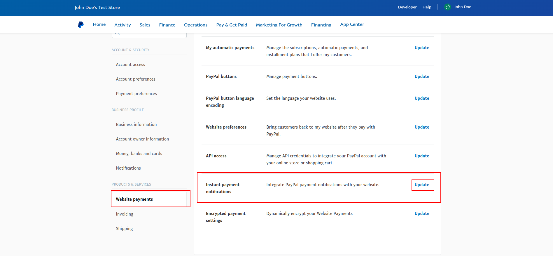 Paypal Step 2