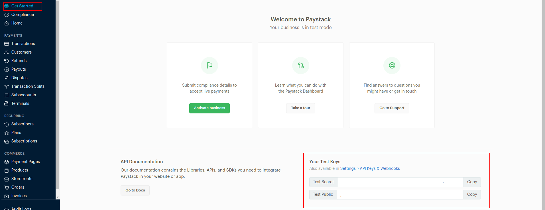 Paystack Keys