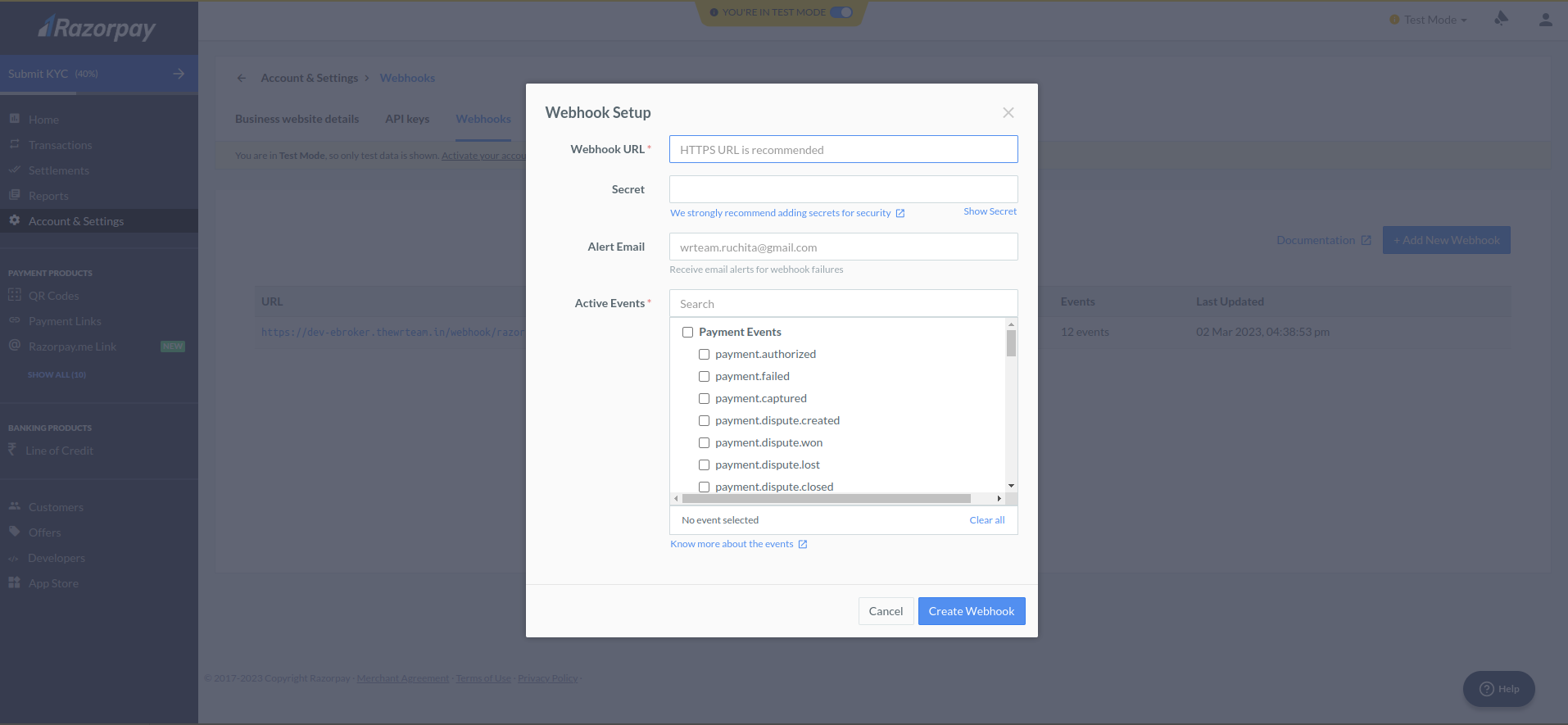 Razorpay Step 2