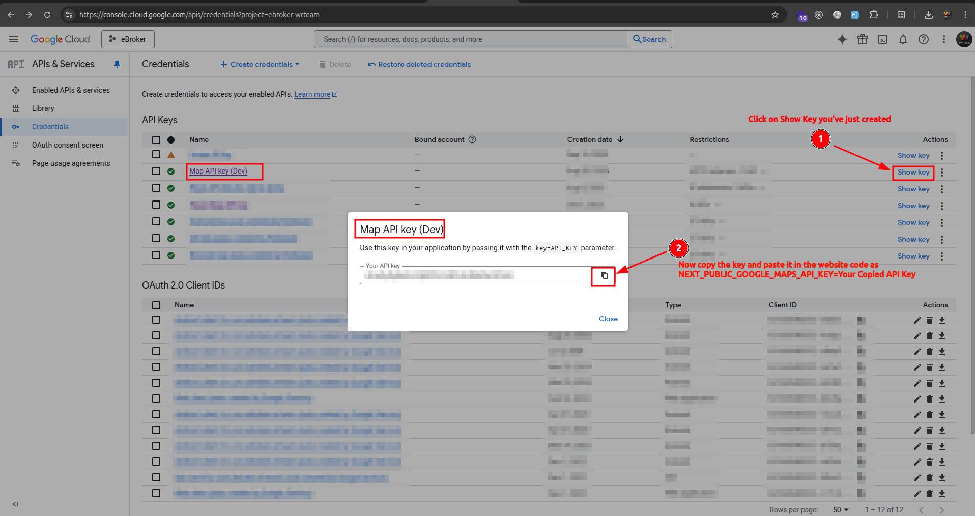 Restricting API Key S5