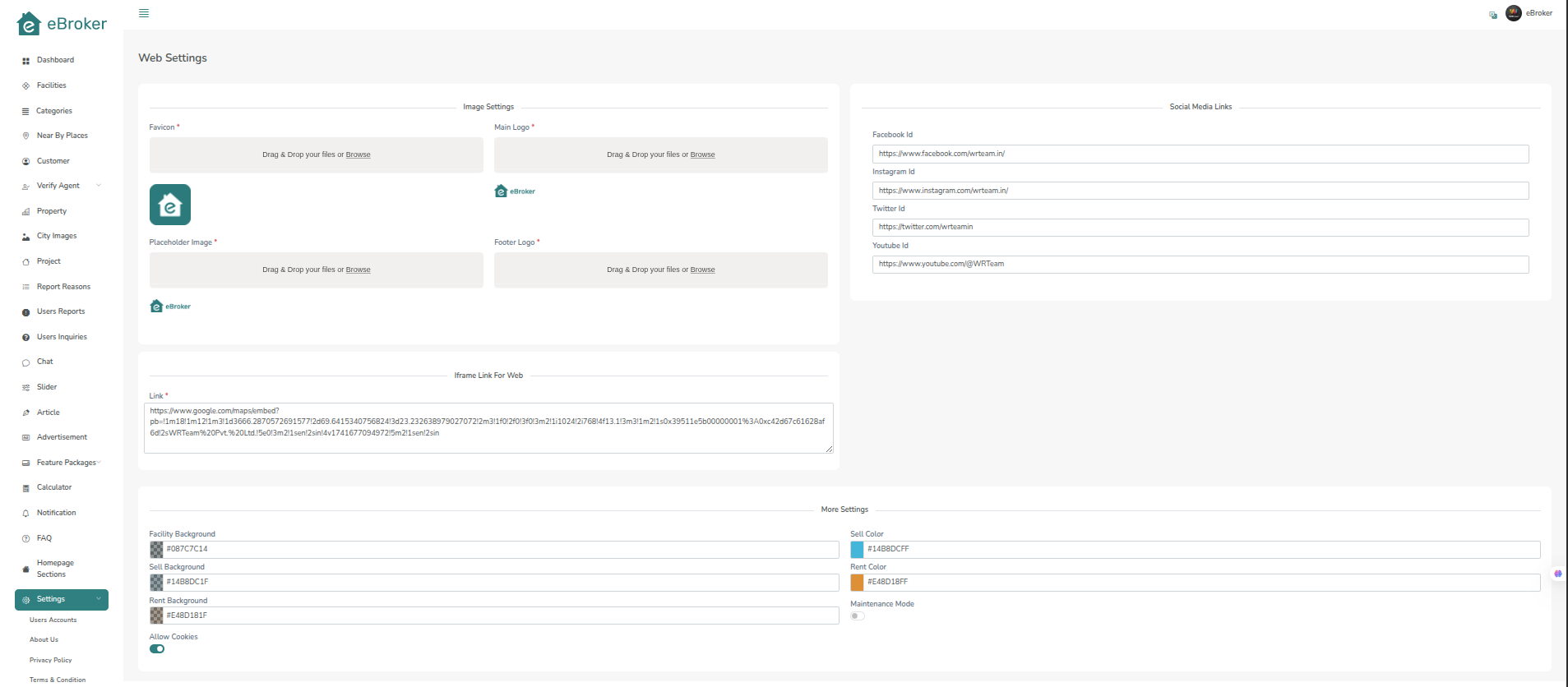Web Settings