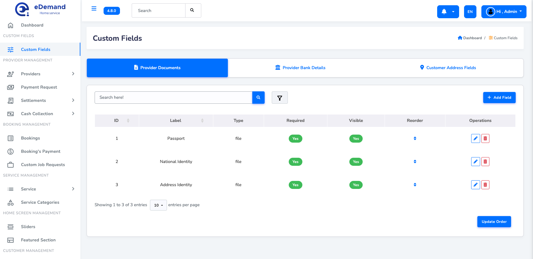 Custom Fields