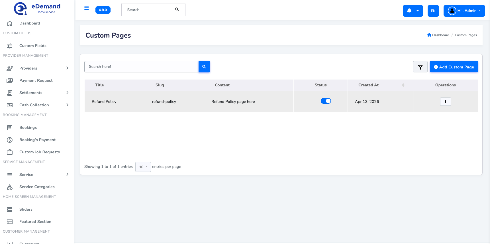 Custom Fields