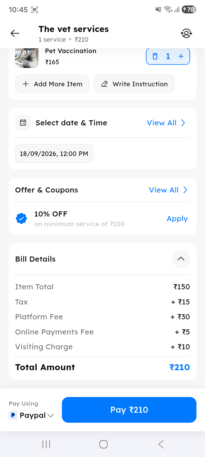 Customer Dynamic Fees