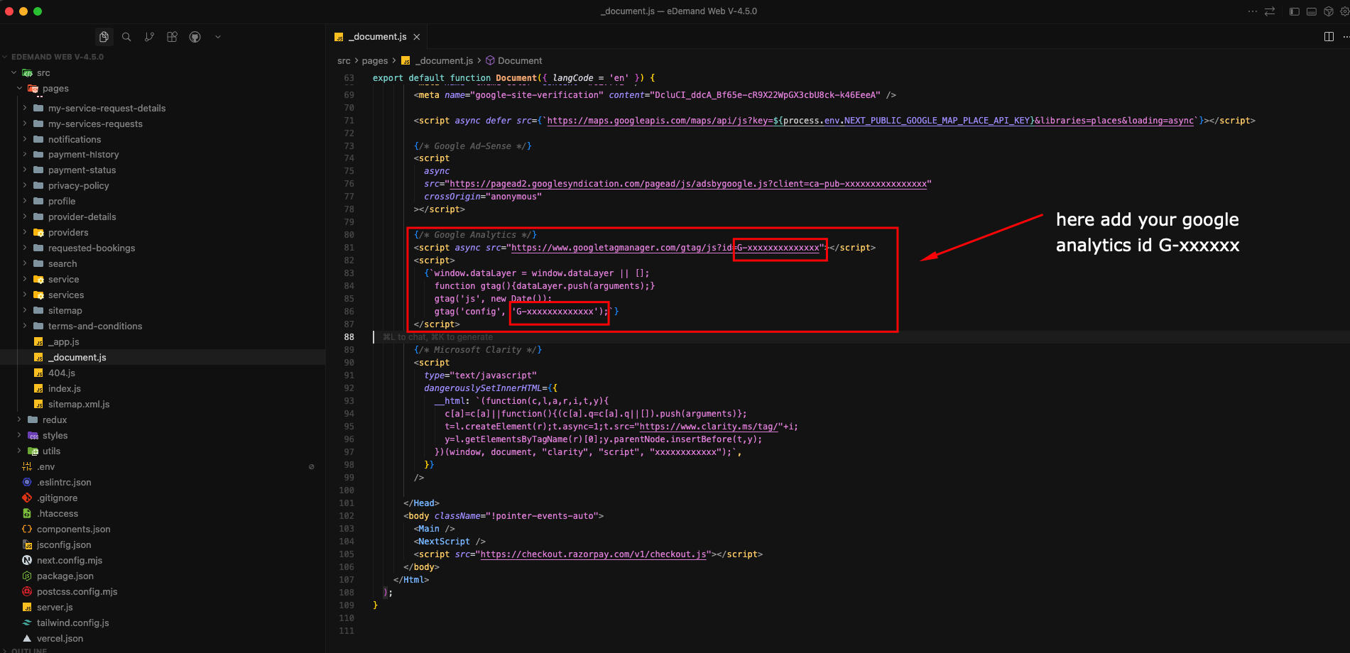 Google Analytics Measurement ID preview
