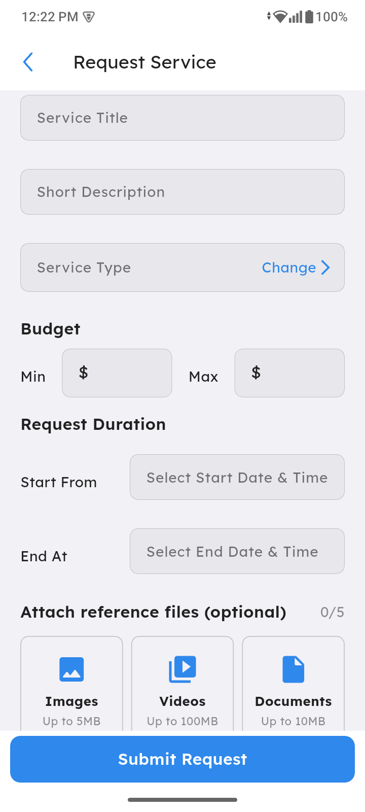Make Custom Job Request