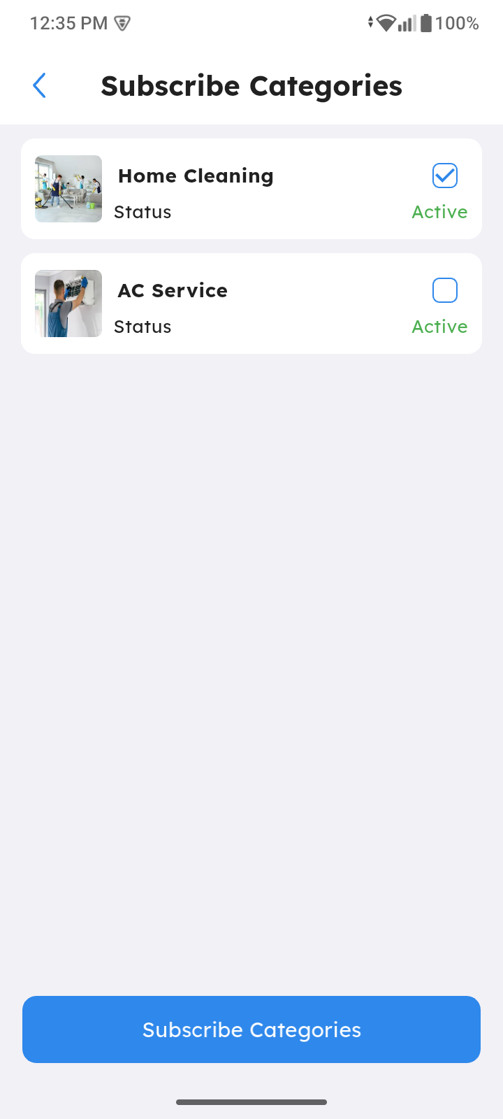 Manage Category Preference App