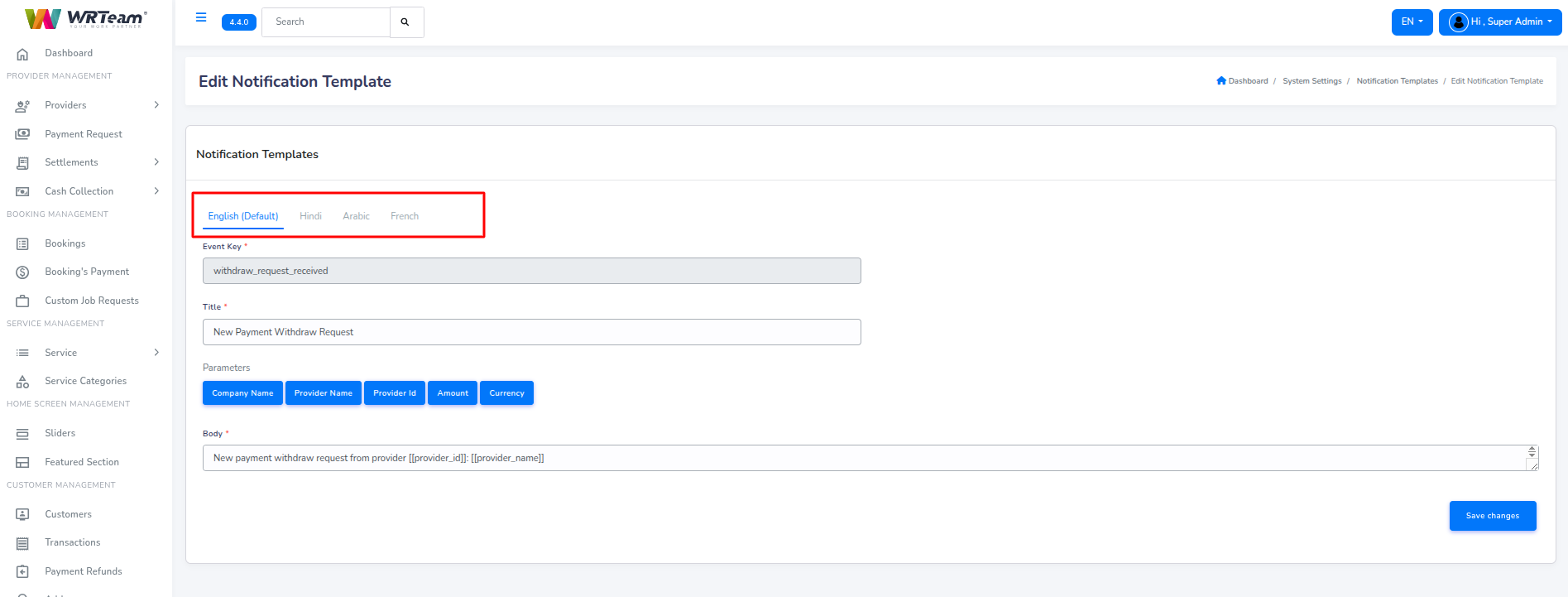 Seo settings individual