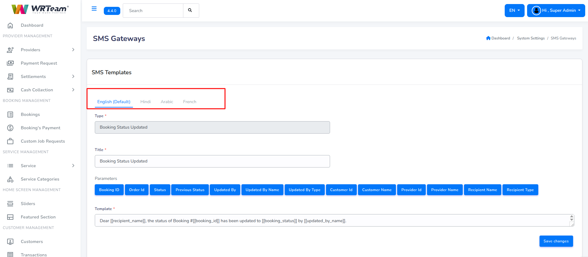 Seo settings individual