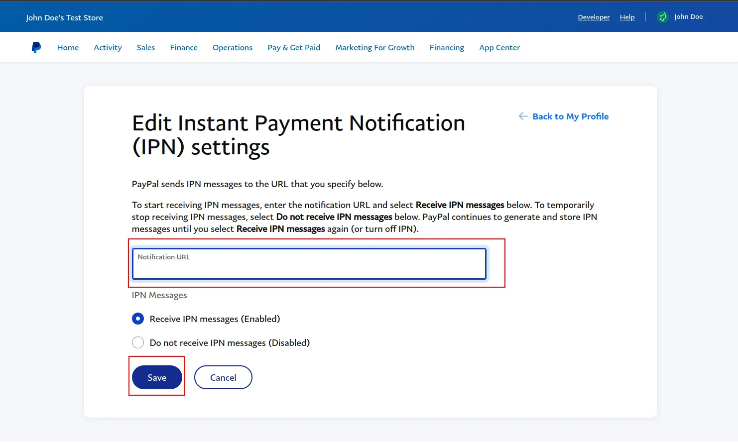 Paypal Webhook