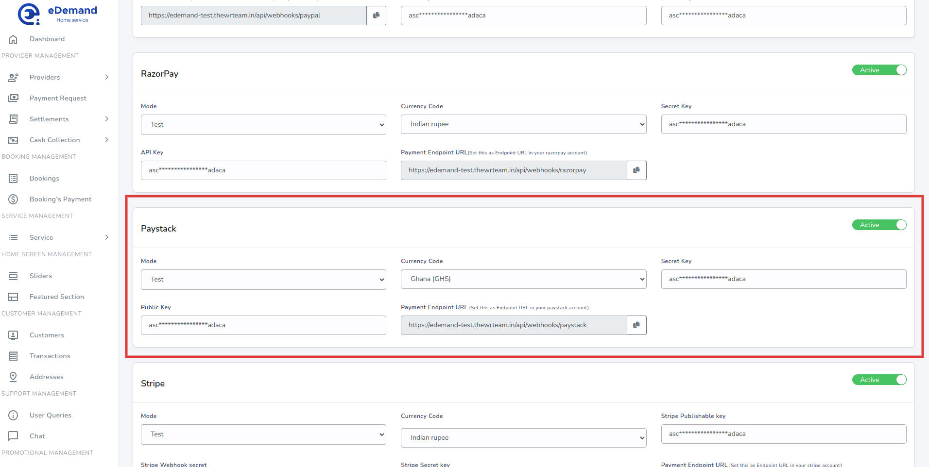 Paystack Payment Gateway