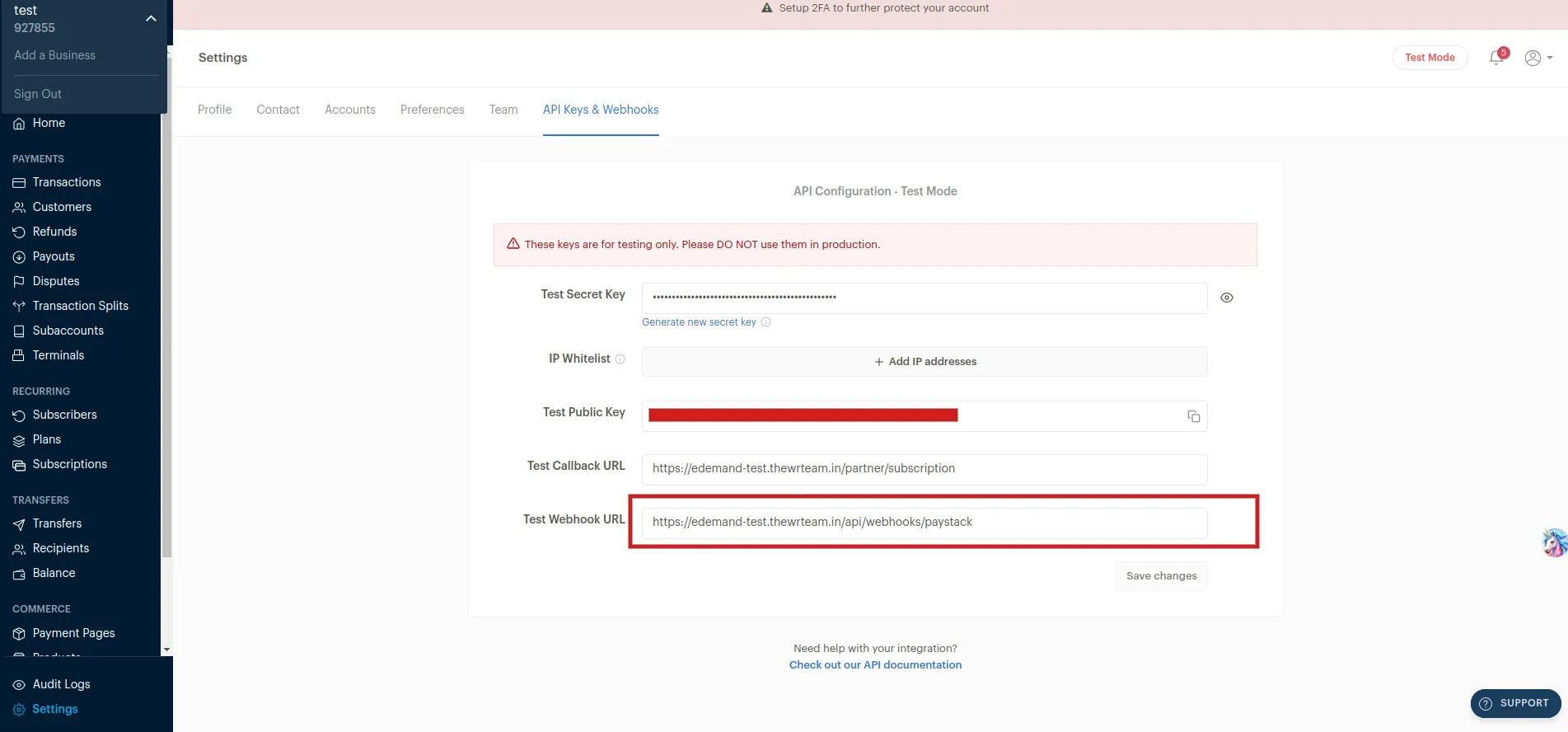 Paystack Webhook