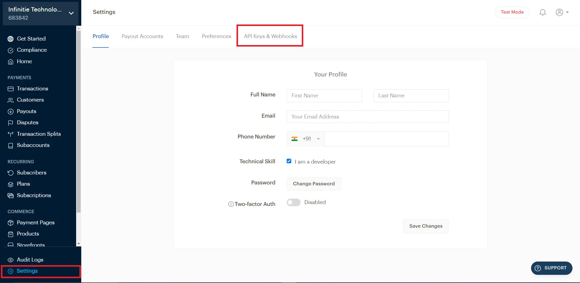Paystack Settings