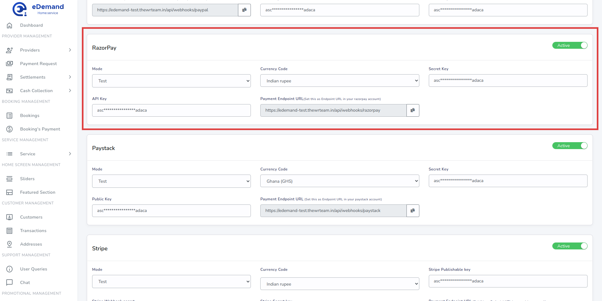 Razorpay Payment Gateway