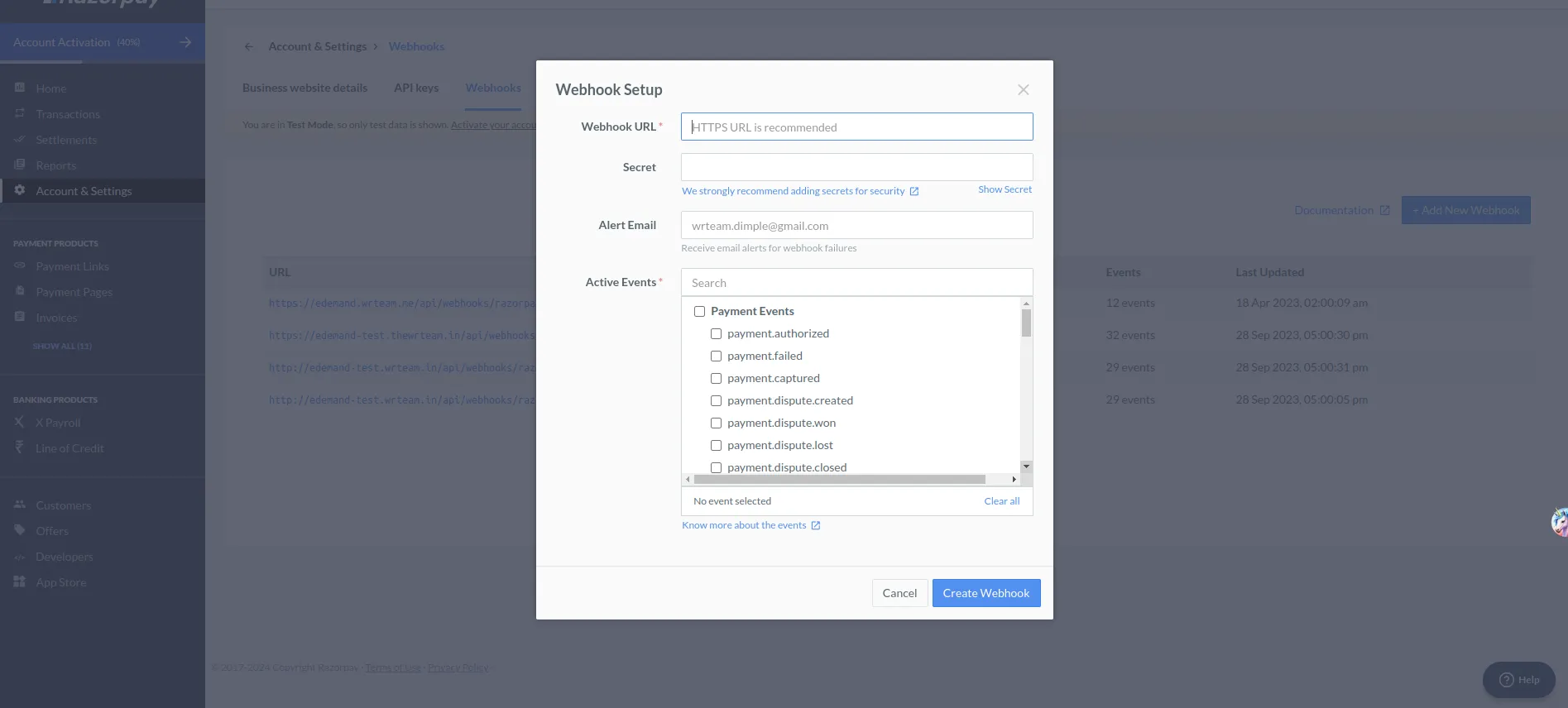 Razorpay Webhook 3