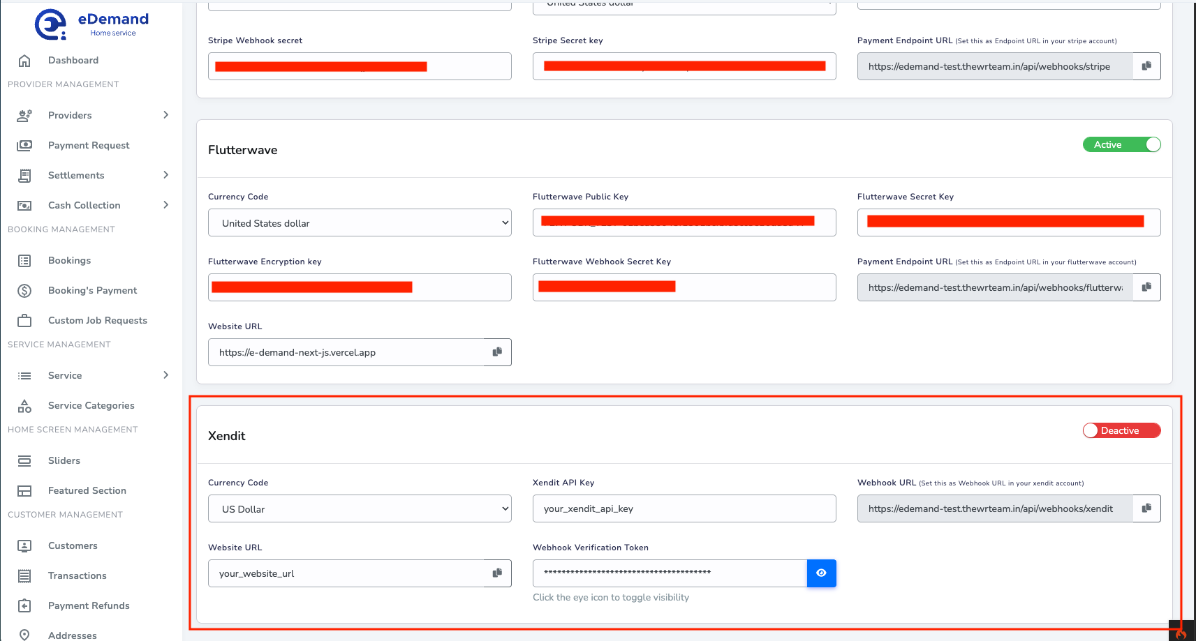 Xendit Payment Gateway Placeholder