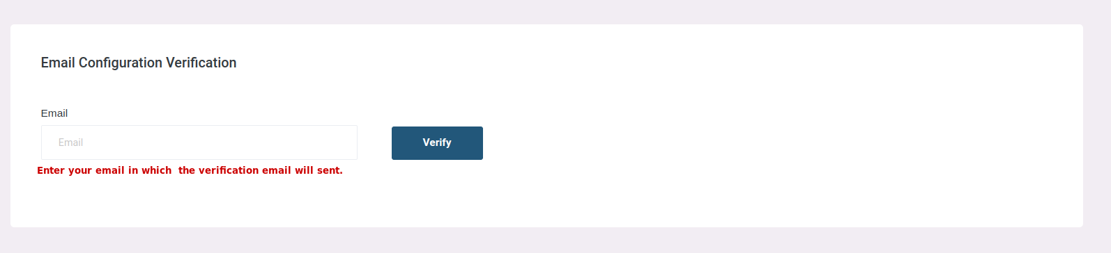Email Verification