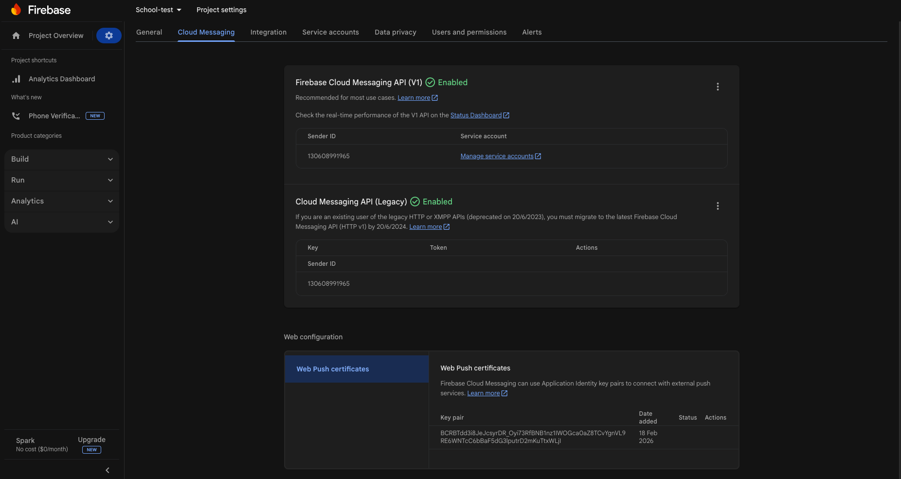 VAPID Key Generation