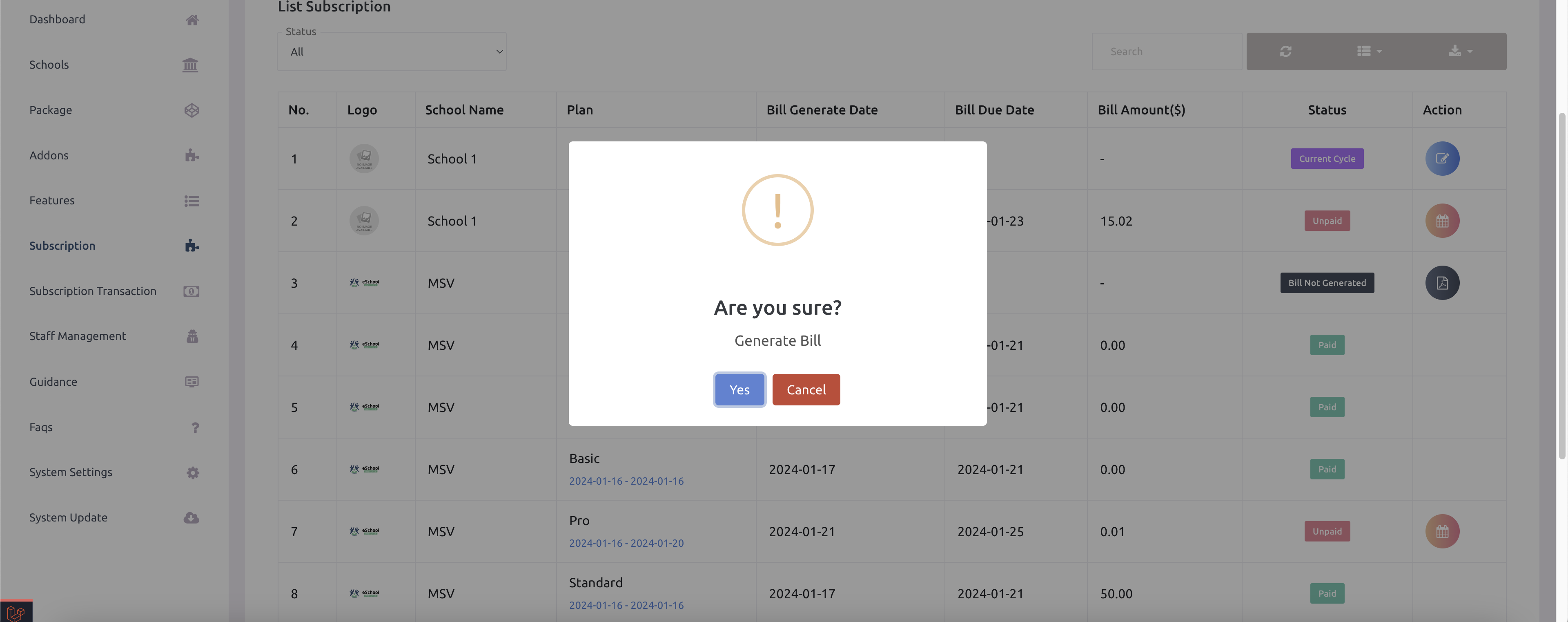e-School SaaS