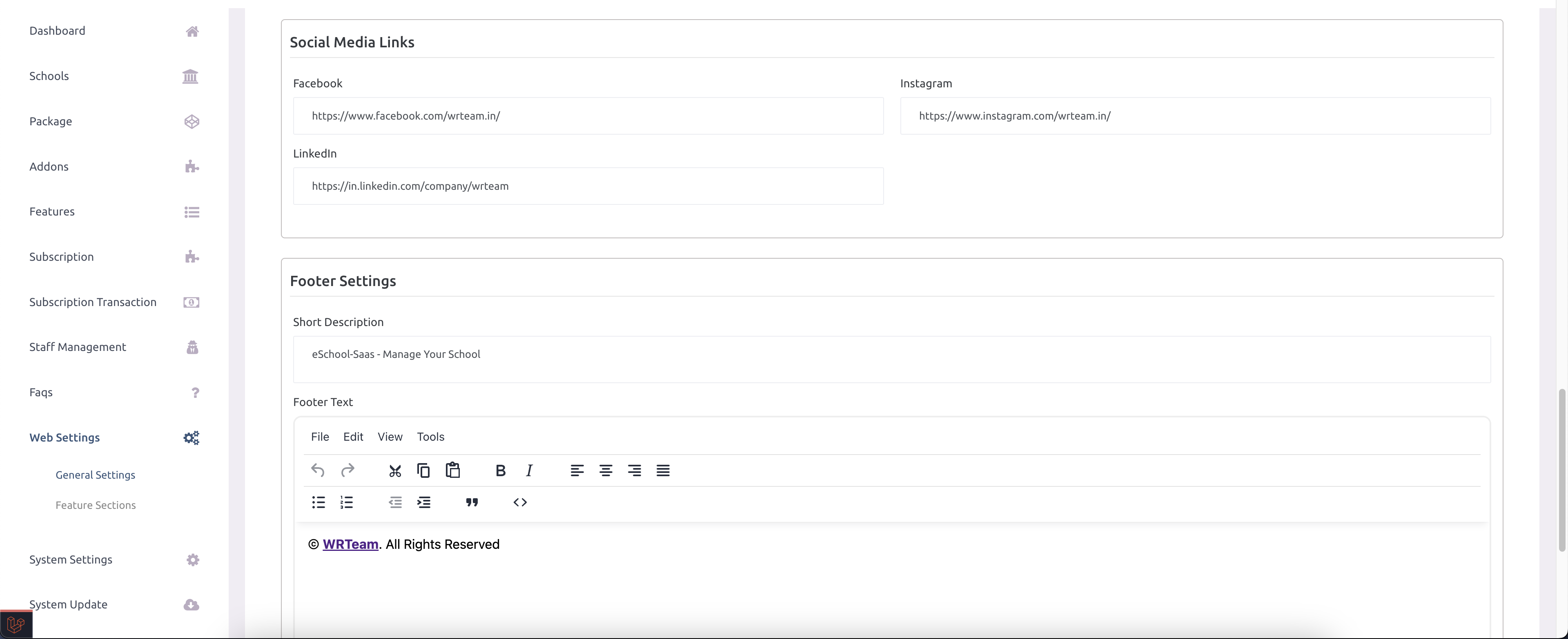 e-School SaaS