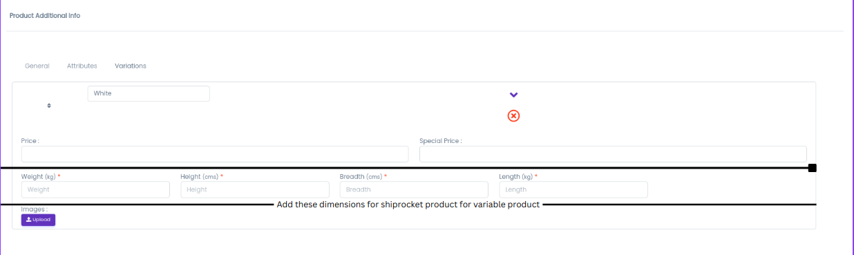 Add Variable Product