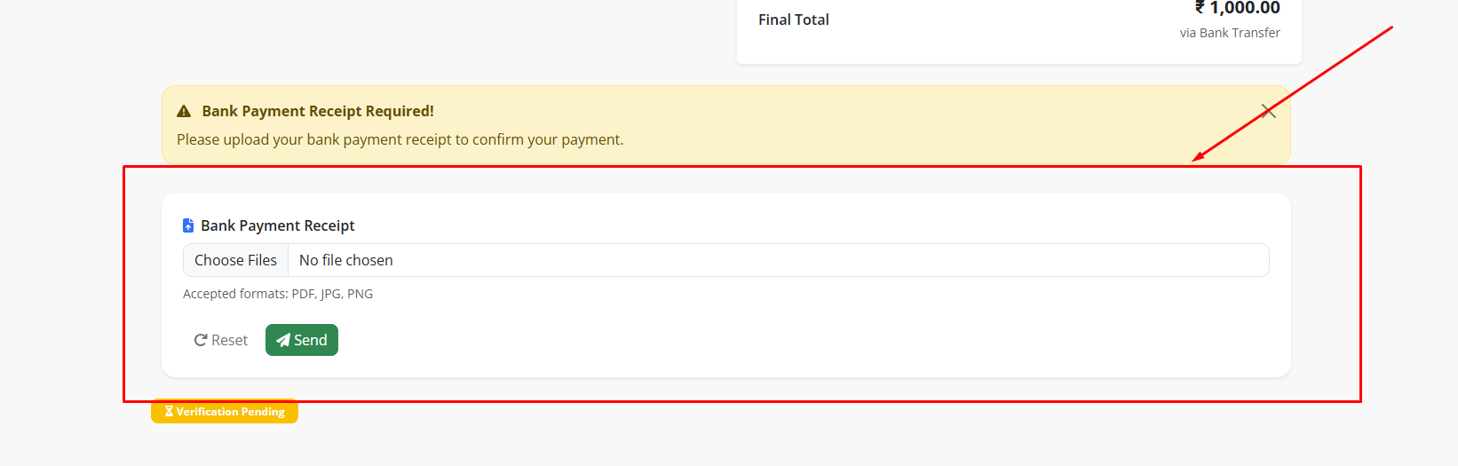 Review Payment Receipt