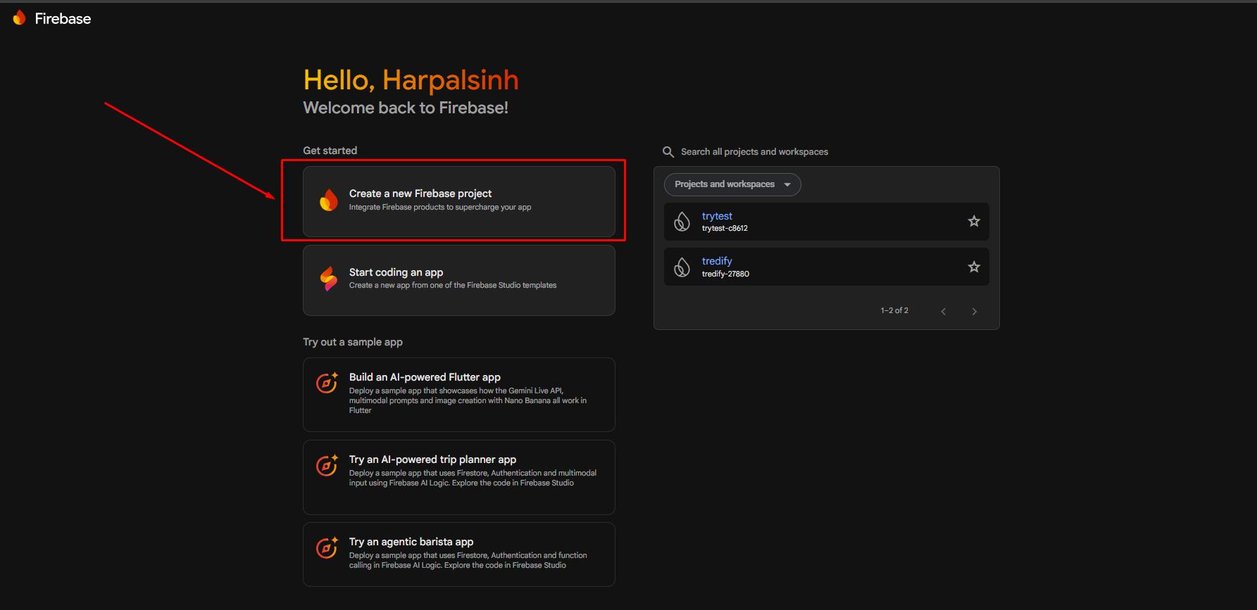 Add Web App in Firebase