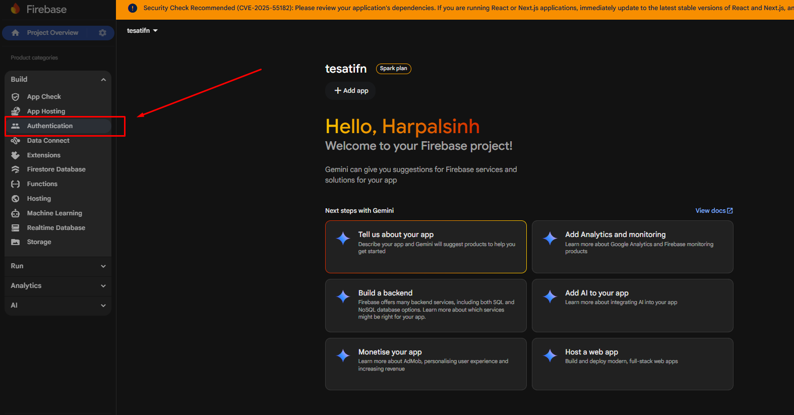 Firebase Configuration Code