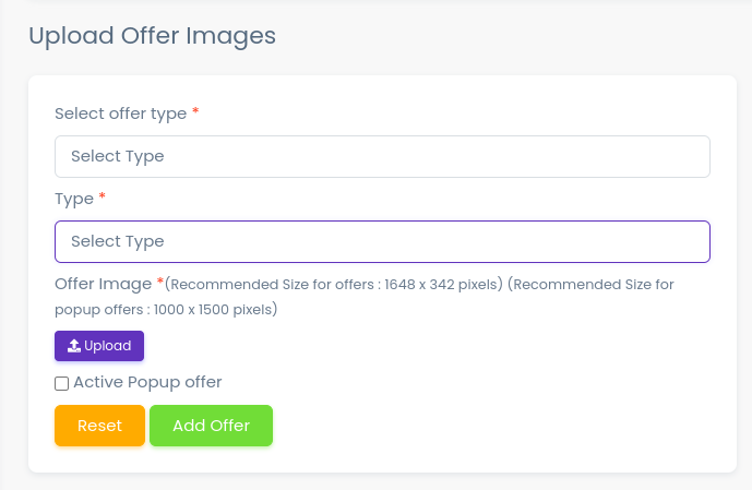 Offers Tab