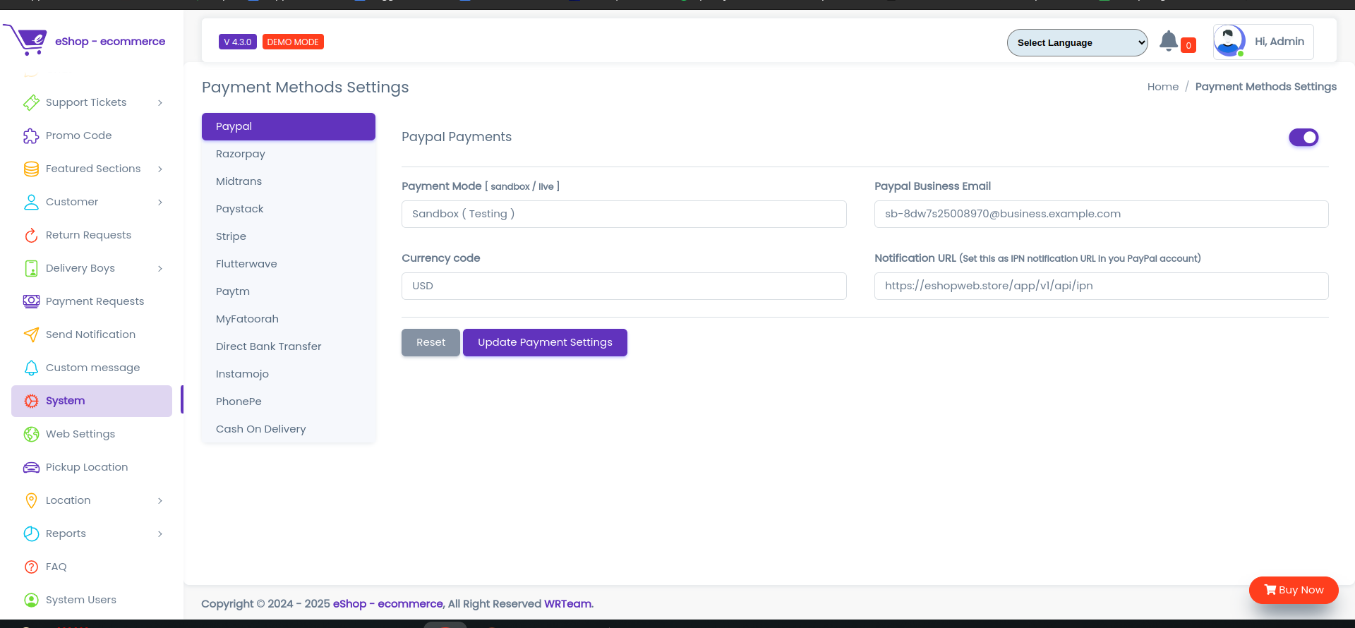 Payment Methods