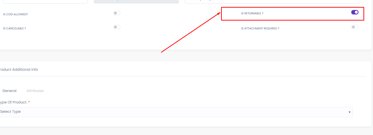 Product Return Settings