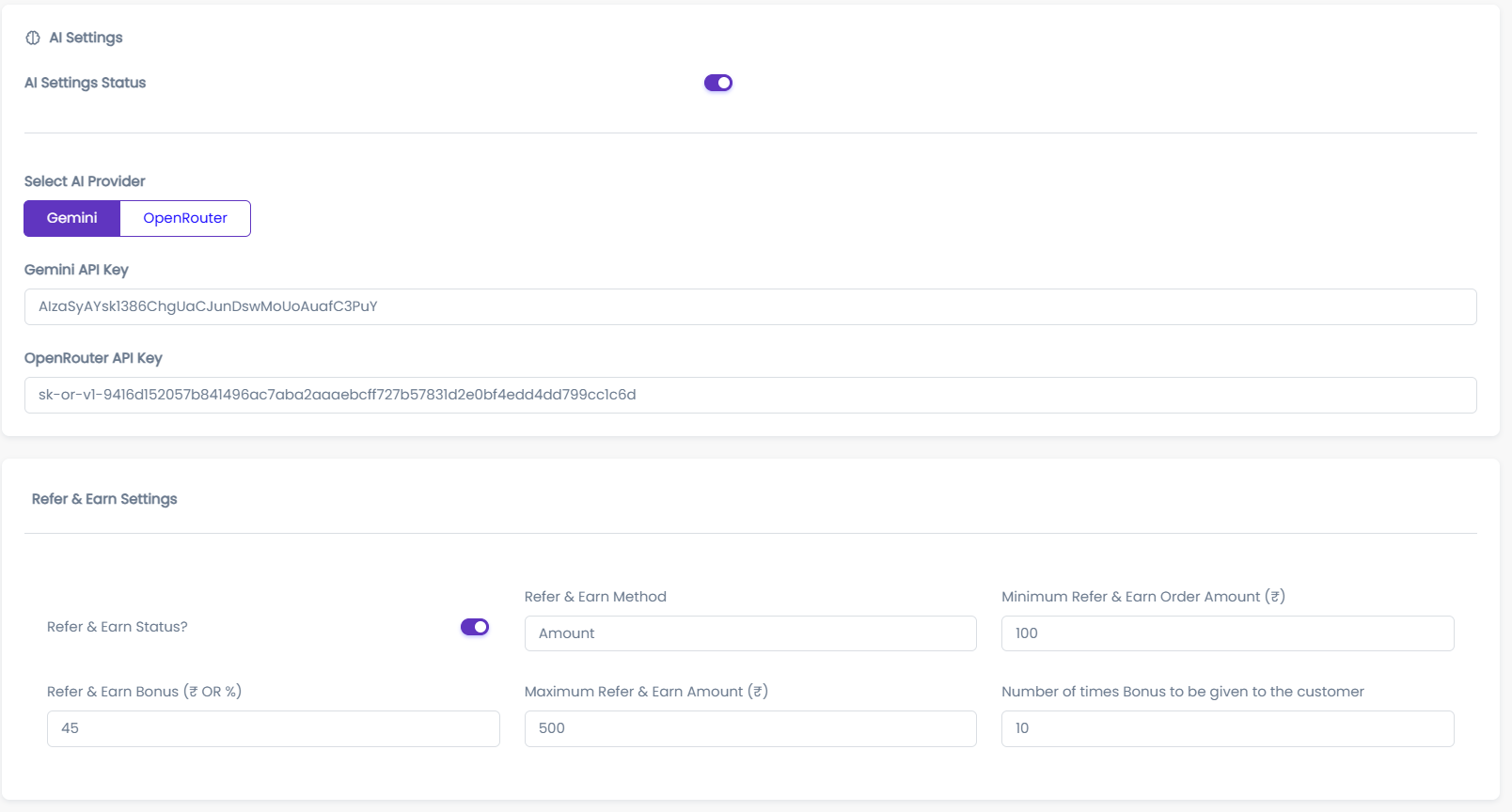 System Settings Email