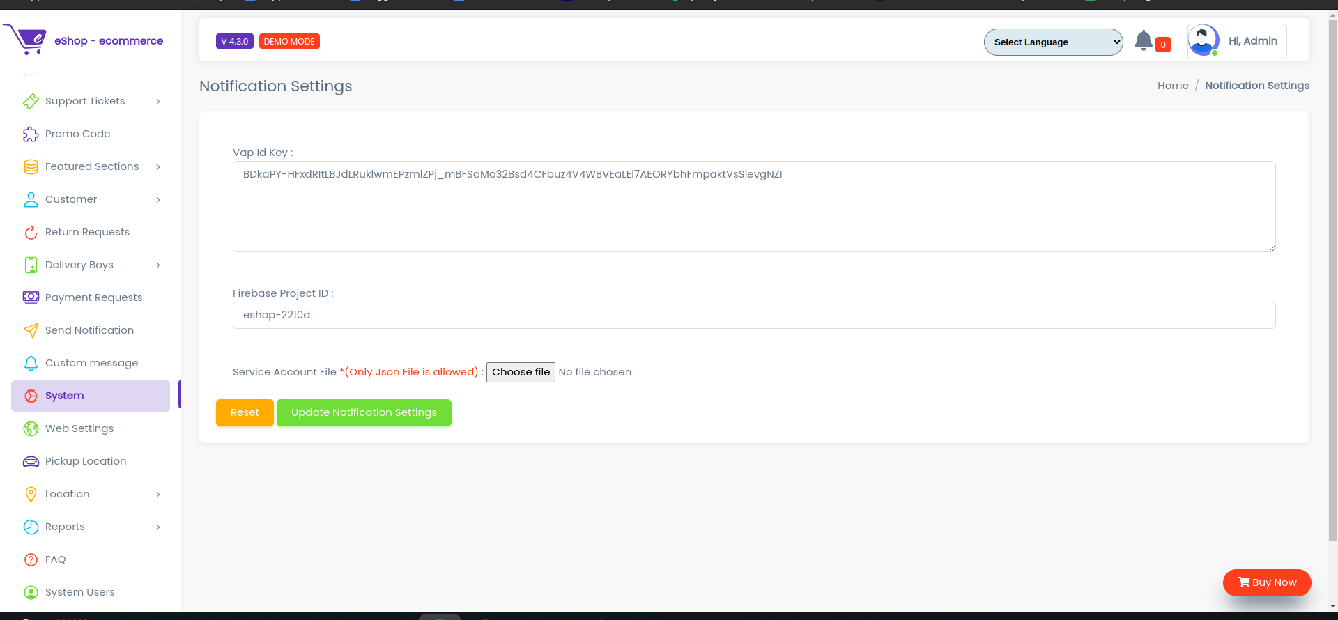 Notification Settings