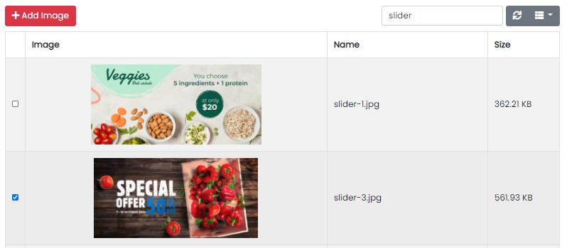 Selected Image Media