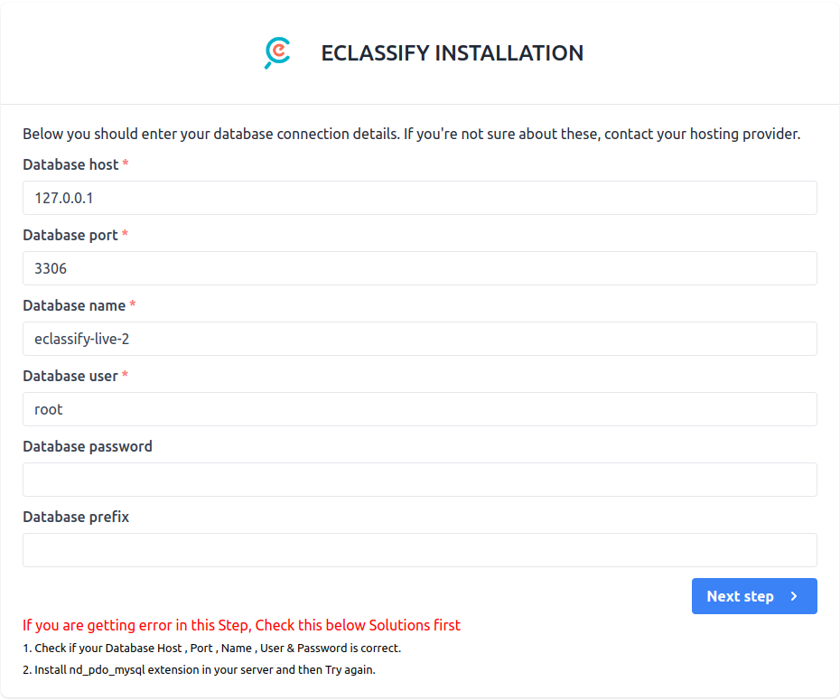 Database Configuration