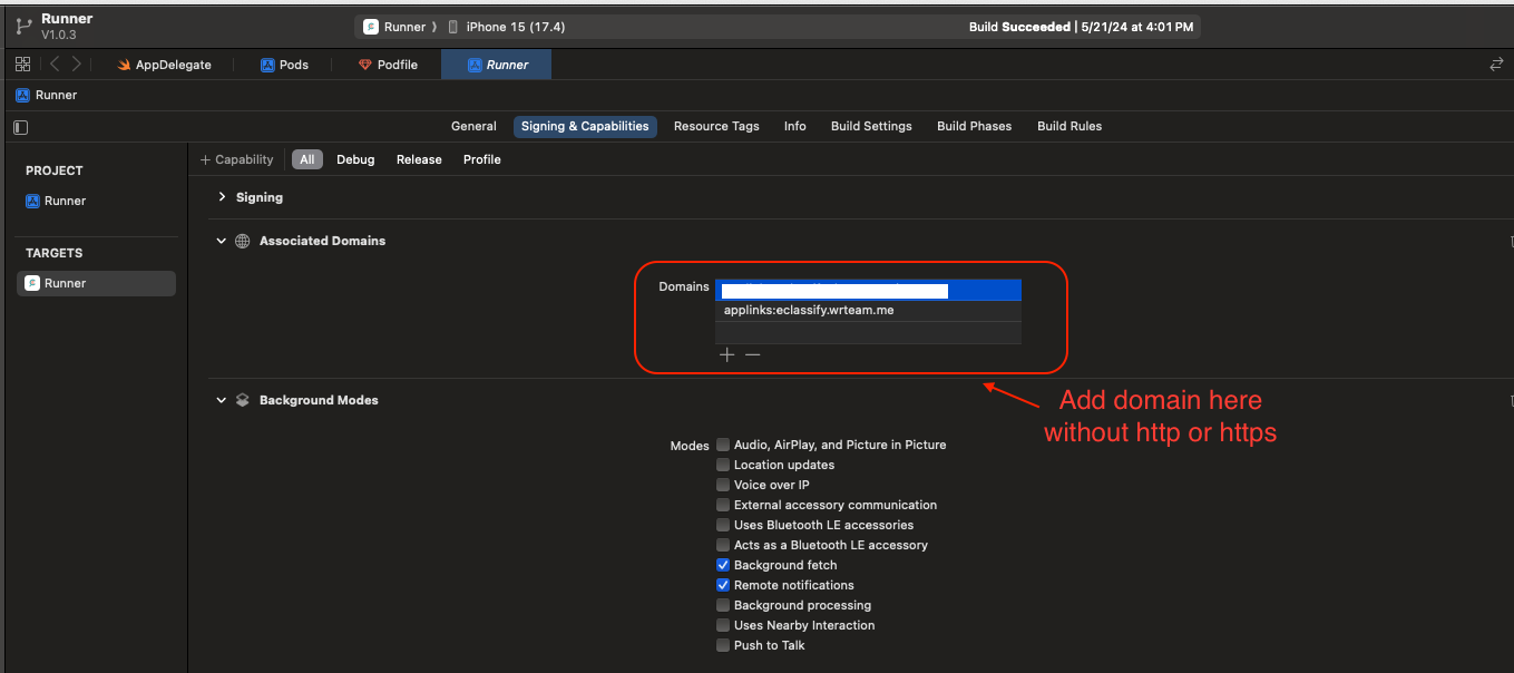 iOS Associated Domains