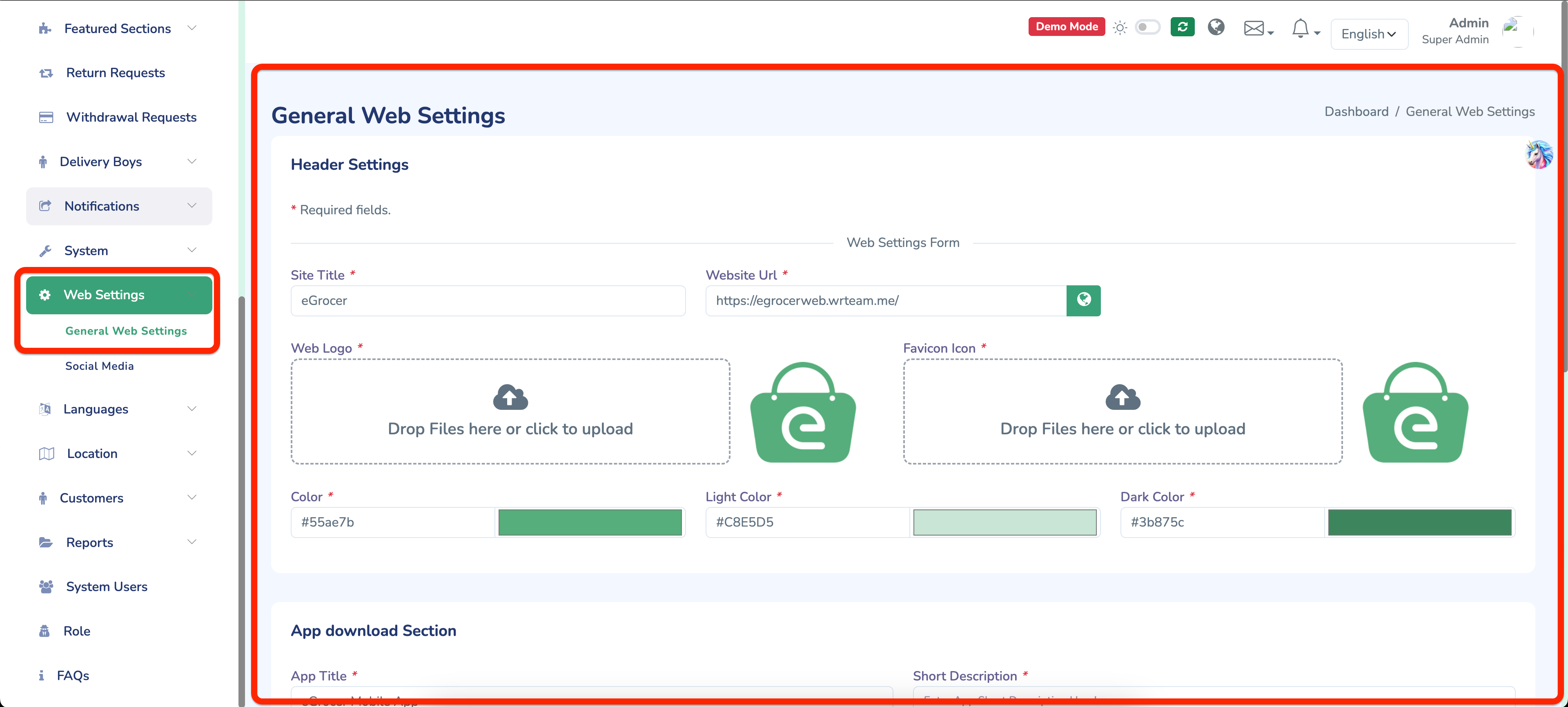 Change Website Theme