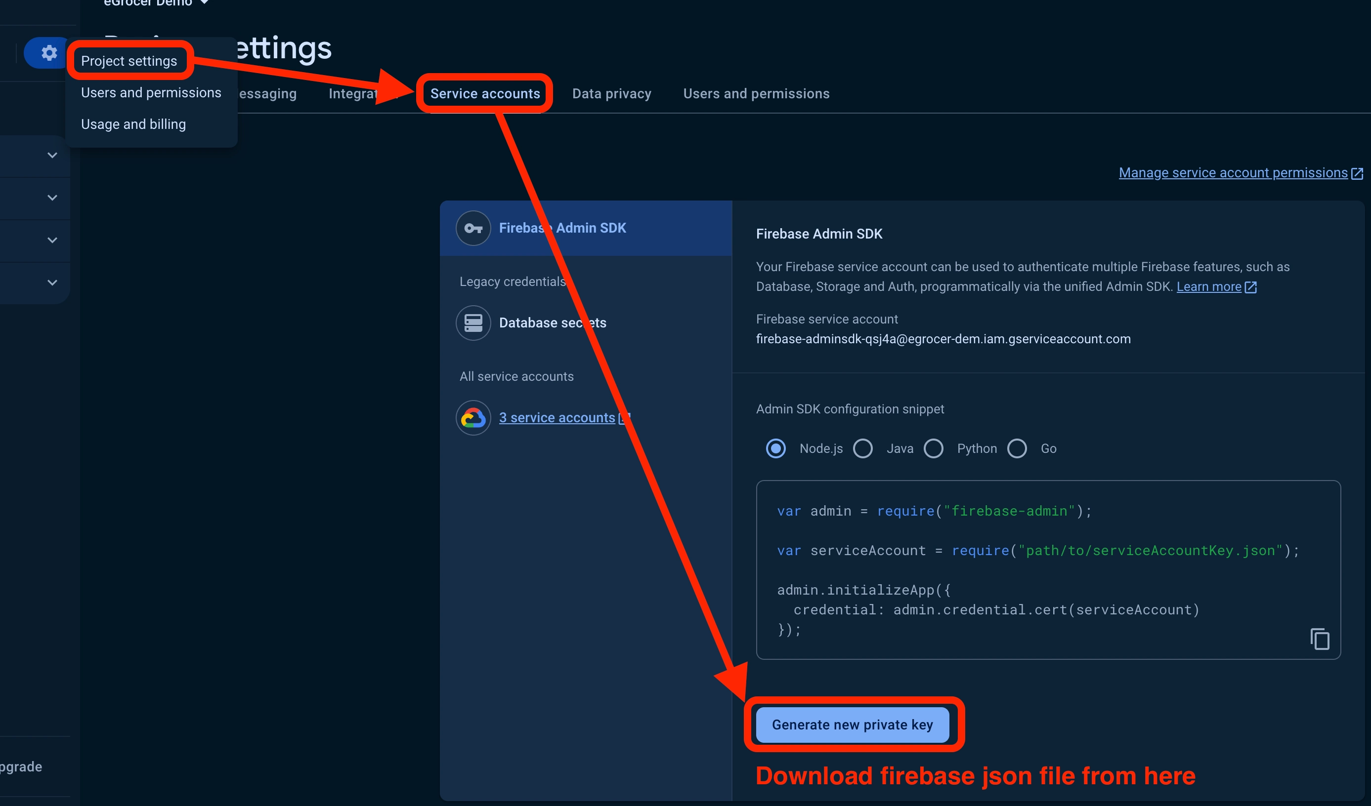 Firebase Settings 4