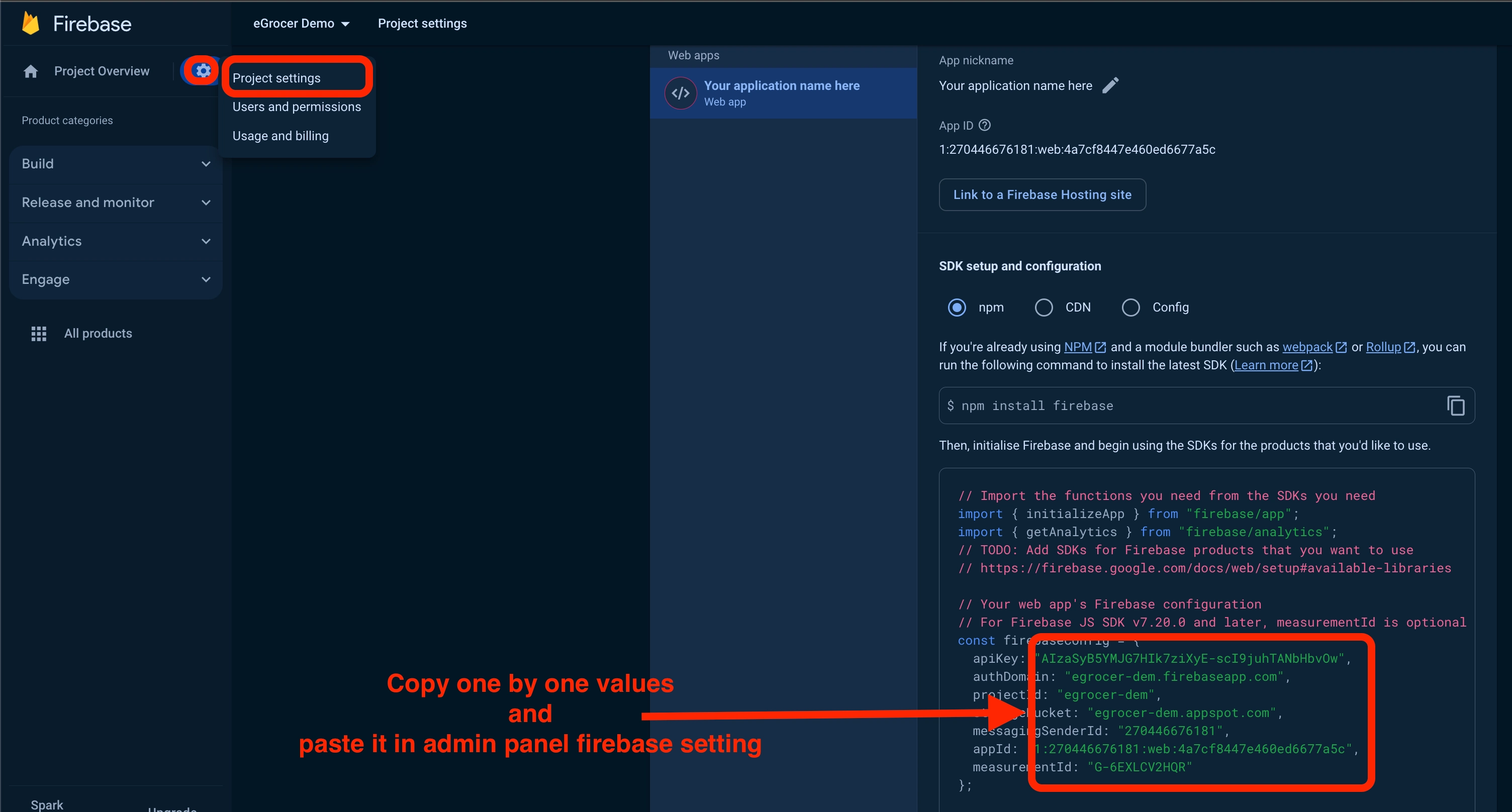 Firebase Settings 5