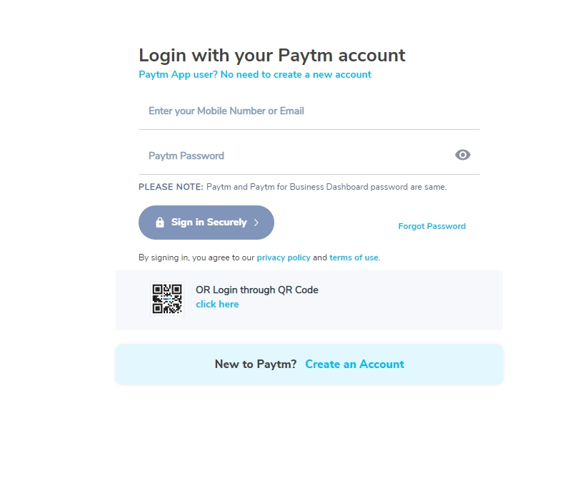 Paytm Login