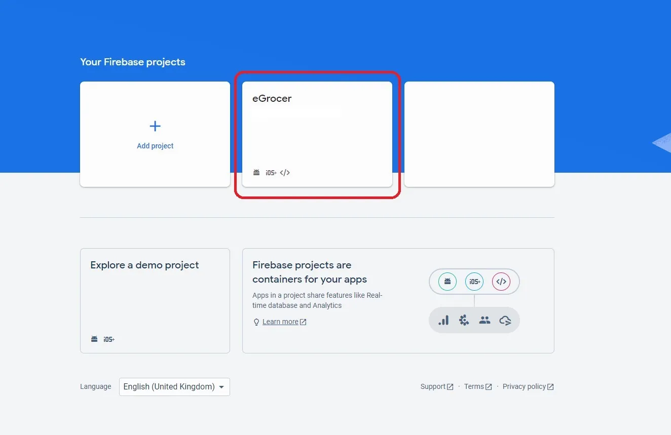 Firebase Step 1