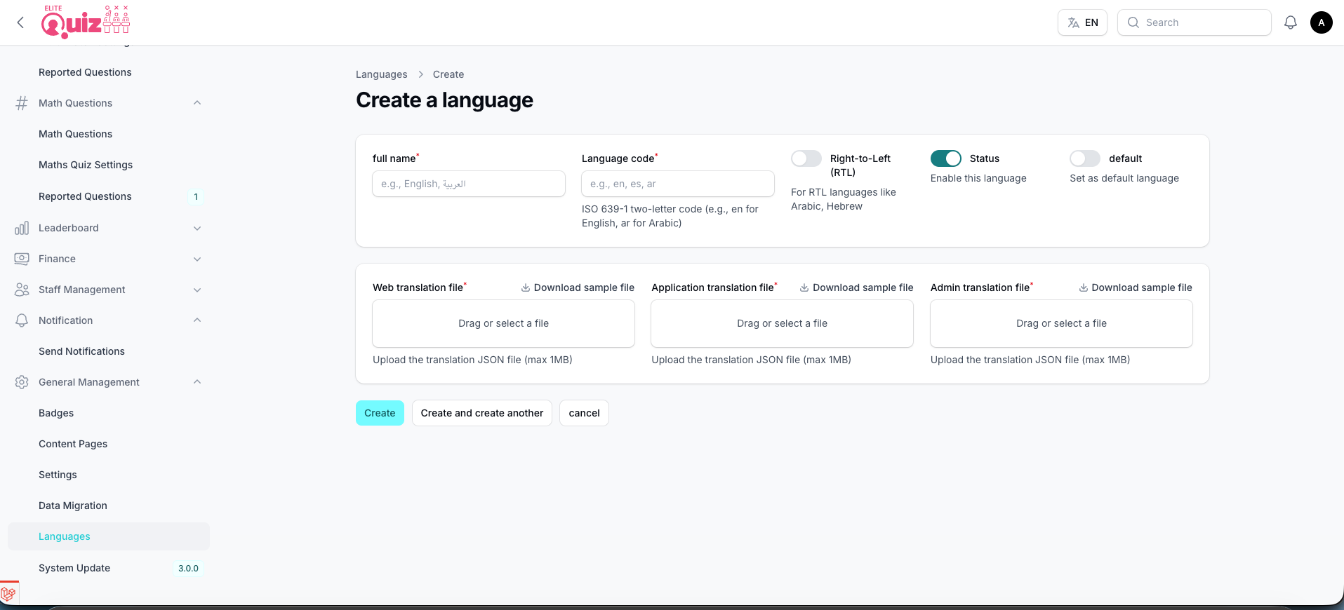 Create Language